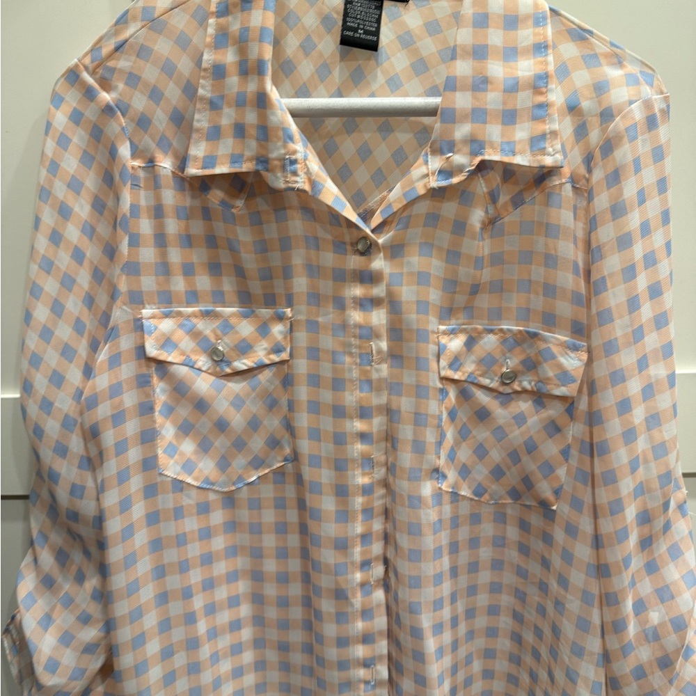 Checkered Button-Up Shirt
